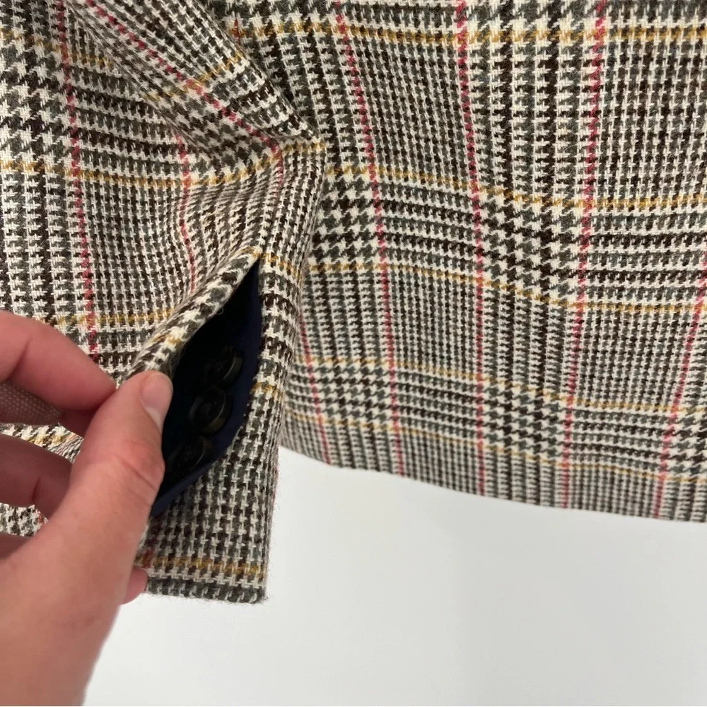 J. Crew Somerset Blazer in Glen Plaid English Wool Tailored Fitted | women’s 6T - Picture 7 of 15